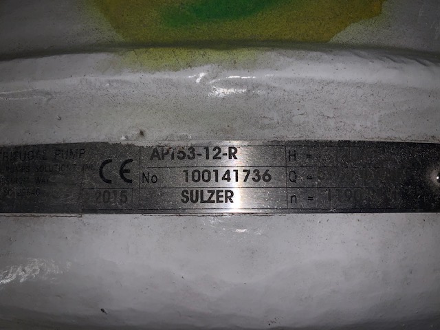 Casing Volute for Sulzer pump model APT53-12 Unused Condition!