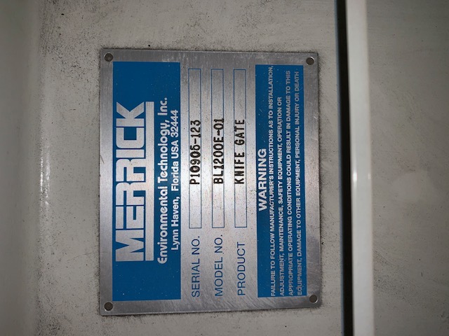12″ Merrick Knife Gate Valve model BL1200E-01 Unused