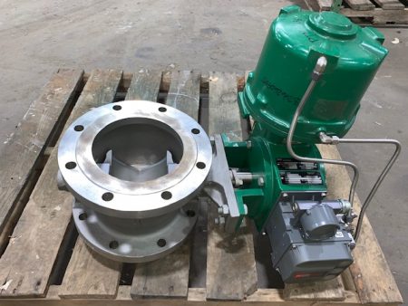 8″ -150# Fisher V-Ball Control Valve; Stainless; Rebuilt Condition!