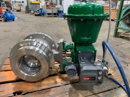 8″ -150# Fisher V-Ball Control Valve, Stainless, Year 2015 , Great Condition!