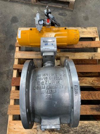 12″ -150# Dezurik V-Ball Control Valve , Stainless , Unused!