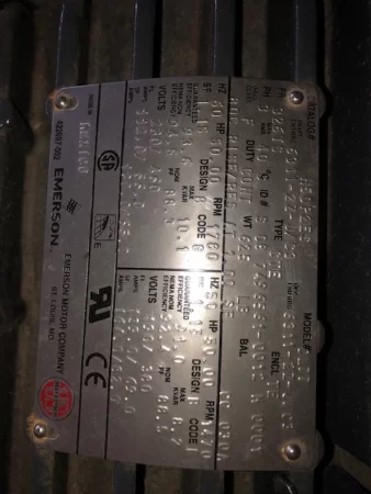 50hp 1780rpm 230/460v 326TS US Motors AC Motor Unused