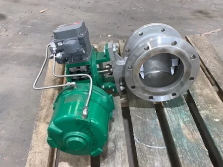 8″ -150# Fisher V-Ball Control Valve; Stainless; Rebuilt Condition!