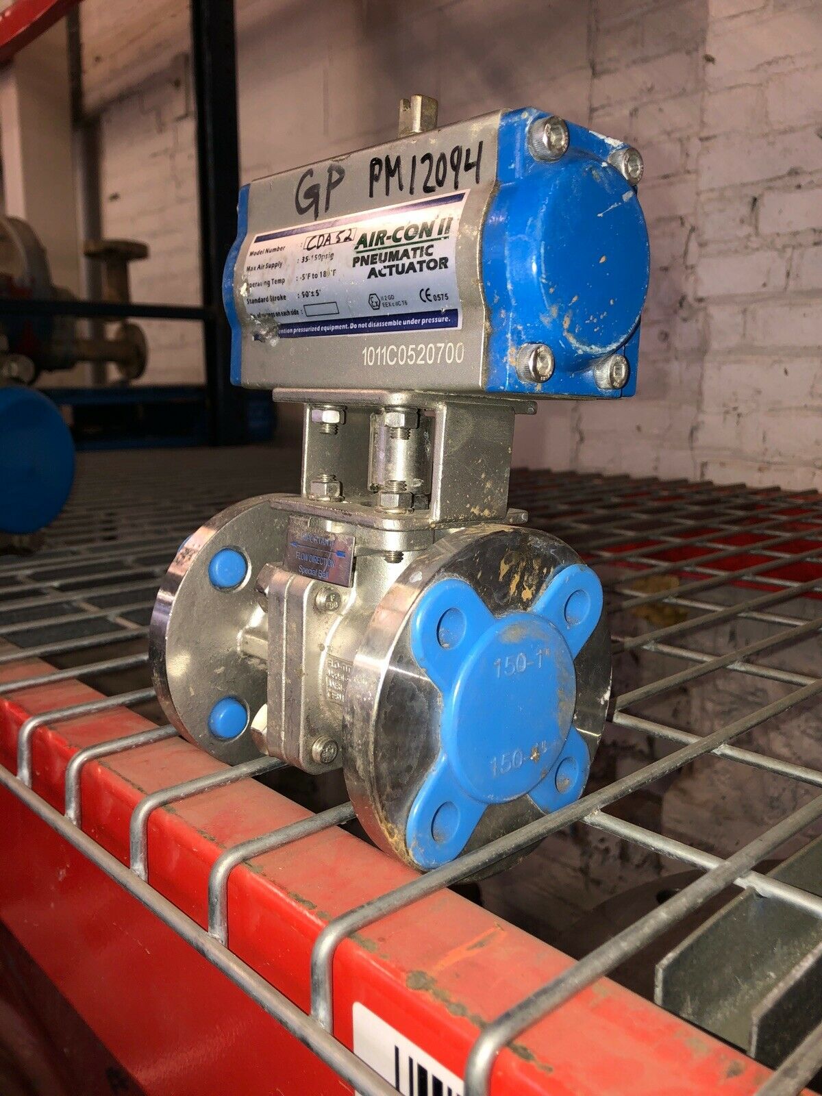 1″-150# Flo-Tite Stainless Ball Valve Air Operated Unused