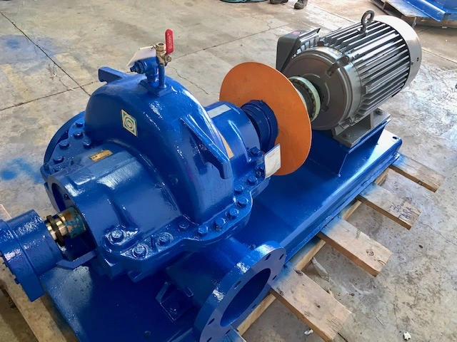 Goulds pump model 3408 size 8×10-12L with base and motor