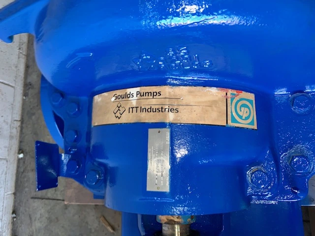 Goulds pump model 3408 size 8×10-12L with base and motor