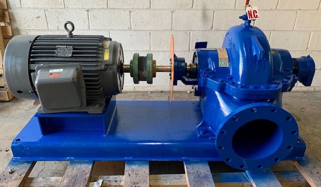 Goulds pump model 3408 size 8x10-12L with base and motor