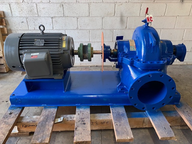 Goulds pump model 3408 size 8×10-12L with base and motor