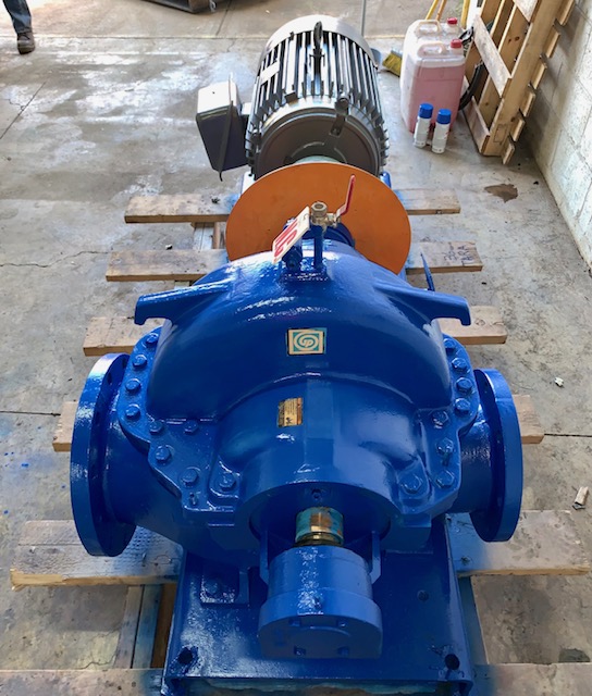 Goulds pump model 3408 size 8×10-12L with base and motor
