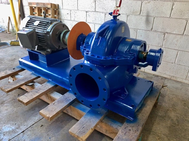 Goulds pump model 3408 size 8×10-12L with base and motor
