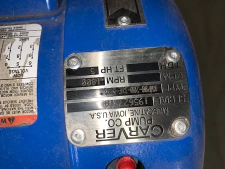 Carver KWP Non-Clogging Process Pump, New Storeroom Spare