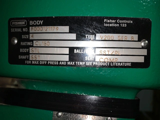 Fisher V-Ball Control Valve size 4