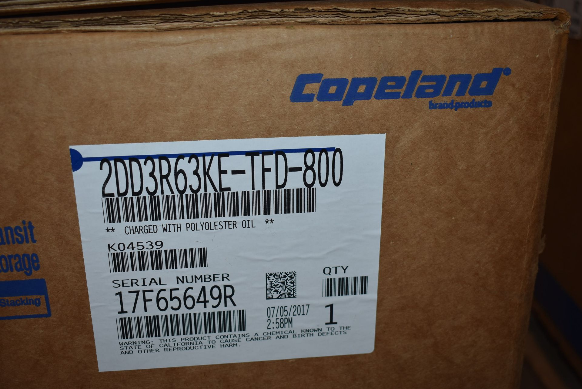 Copeland 2DD3R63KE-TFD-800 / 2DD3R63KETFD800 Vacuum Pump (NEW)