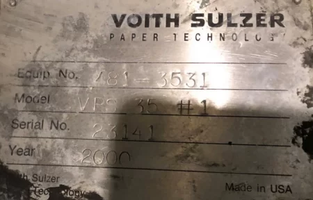 Voith Sulzer VPS35 Pressure Screen