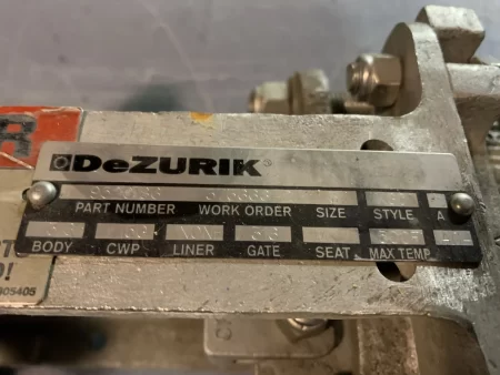 Dezurik 3″ Pneumatic Air Actuated 316SS Knife Gate Valve, New Storeroom spare
