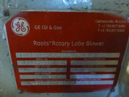 Roots 1643 RASJ Rotary Lobe Blower, Size 16×43, Rebuilt Storeroom Spare