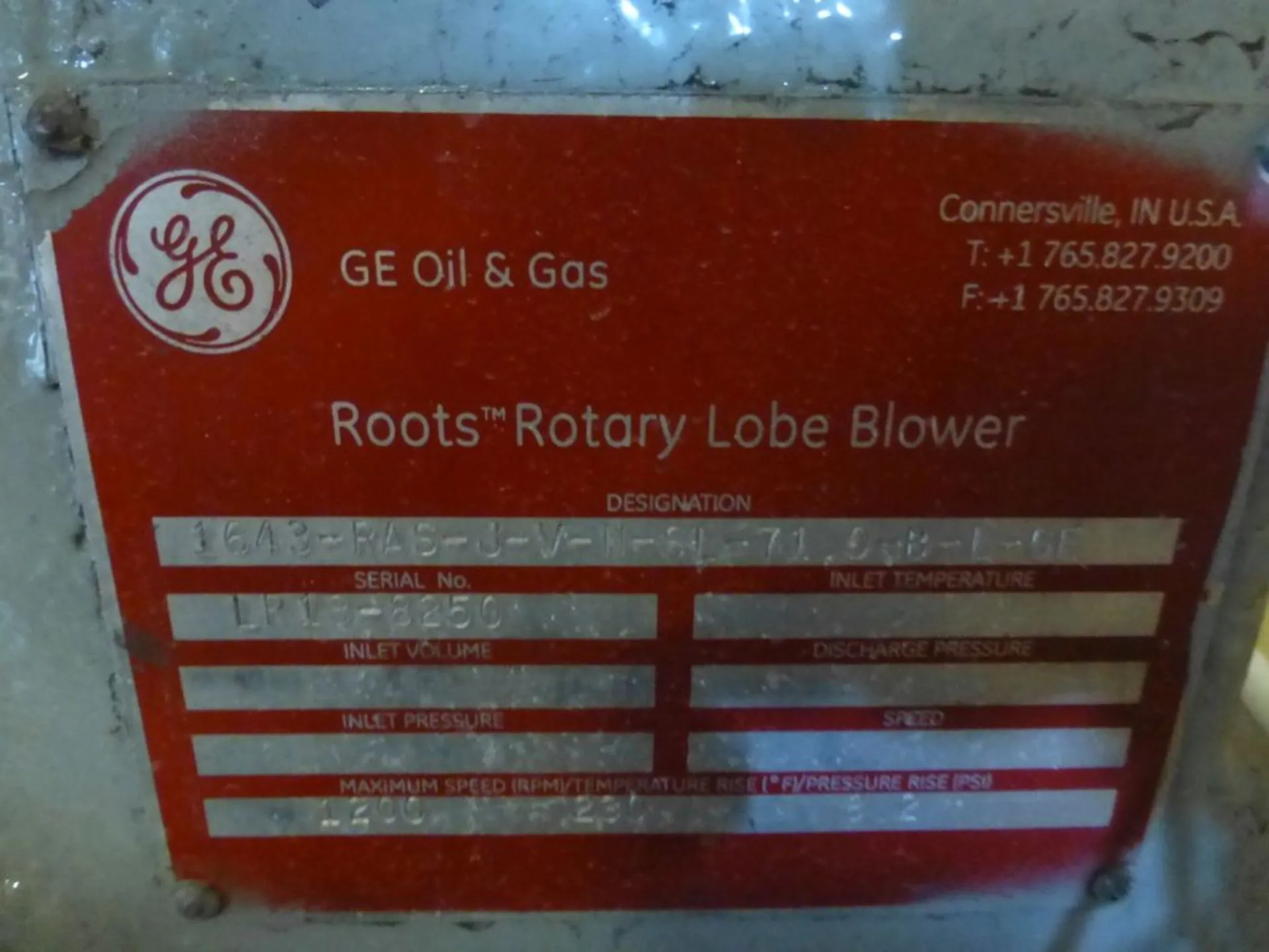 Roots 1643 RASJ Rotary Lobe Blower, Size 16×43, Rebuilt Storeroom Spare