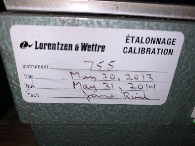 Lorentzen & Wettre tensile tester