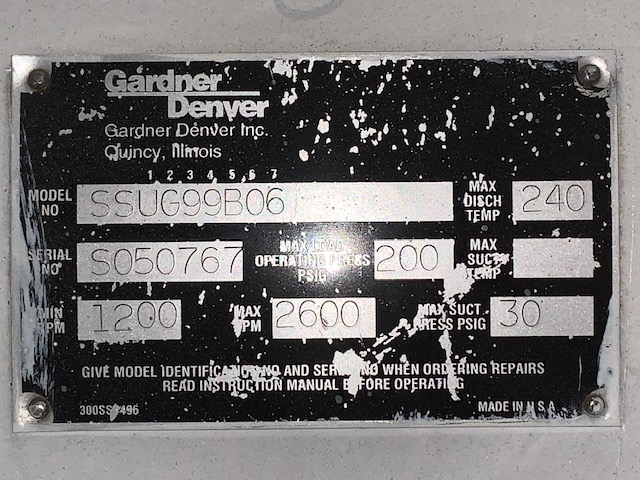 Gardner Denver SSUG99B06 Blower, New Storeroom Spare