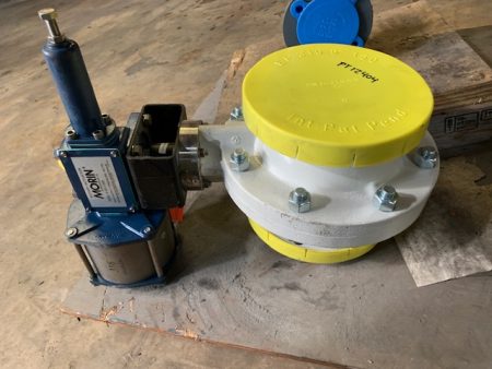 6″-150# Neotecha AB Teflon Lined Ball Valve, Air Operated, Rebuilt Storeroom Spare