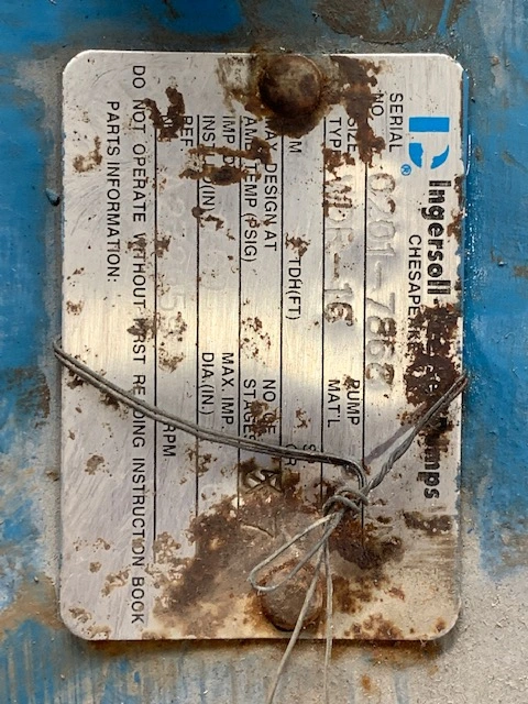 Ingersoll Dresser WDR-16 , 7 stage pump