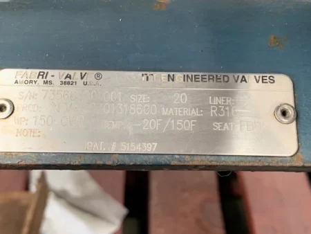 Fabri-Valve 20″-150 Knife Gate Valve with Pneumatic Actuator