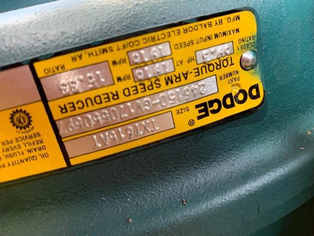 Dodge TXT615AT Torque Arm Speed Reducer, New Storeroom Spare