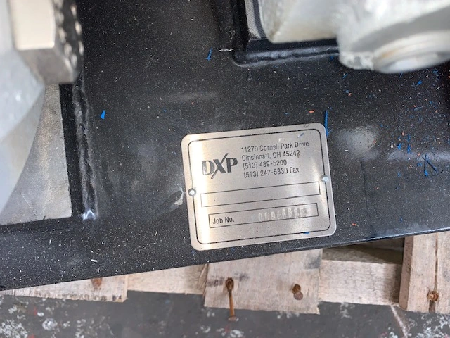 DXP 1×1.5-8 Stainless Steel pump with base and motor, Unused Spare Store Room