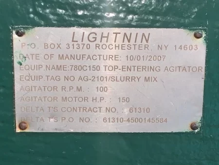 SPX Lightnin 780 C 150 Top Mount Agitator, Ratio 17.4:1