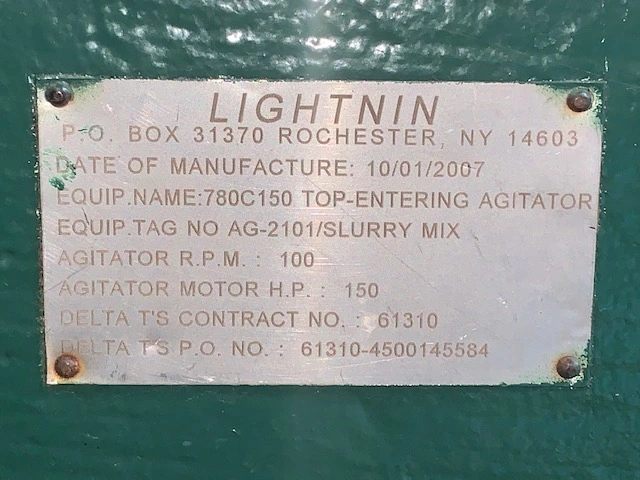 SPX Lightnin 780 C 150 Top Mount Agitator, Ratio 17.4:1