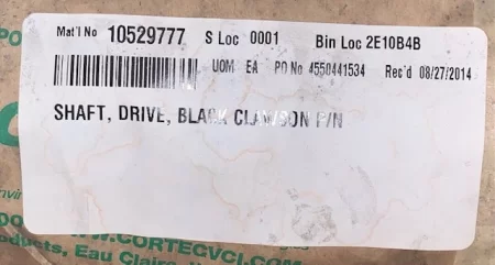Shaft Drive for 10FT Black Clawson Batch Hydrapulper New Storeroom Spare