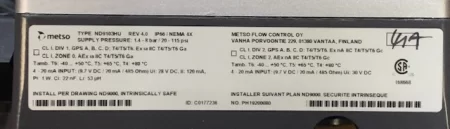 Metso / Neles Electro Pneumatic Positioner type ND9103HU-K New Storeroom Spare