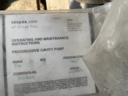 Seepex BN 15-6LT 5hp Progressive Cavity Pump