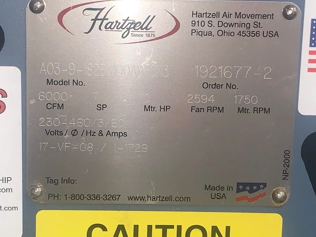 Hartzell A03-9-182BC100ABFCN3 Blower New Storeroom Spare