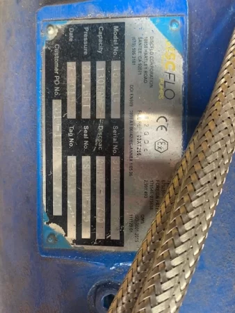 Discflo model 402-14 Stainless Steel Pump