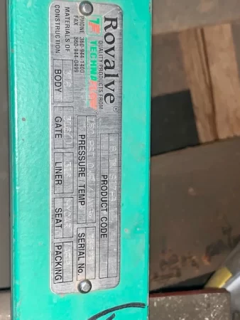Rovalve 8″-150 Knife gate valve with pneumatic actuator New Storeroom Spare