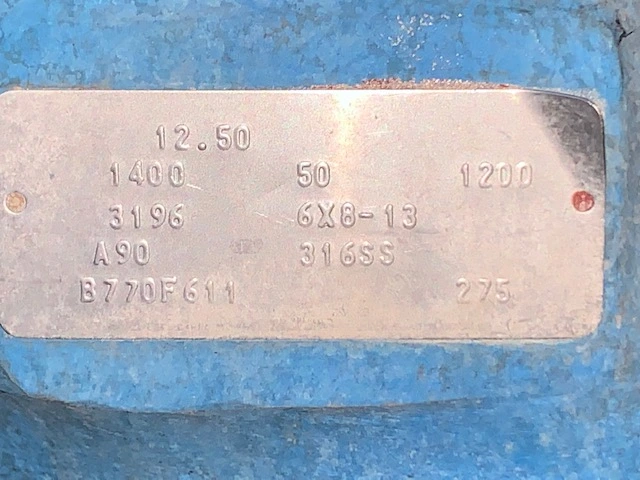 Goulds 3196 XLT-i 6×8-13 Stainless Steel Pump