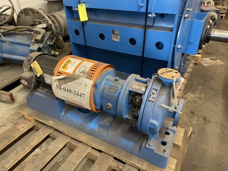 Goulds pump 3196 MTX size 1×2-10 with base and motor New Storeroom Spare