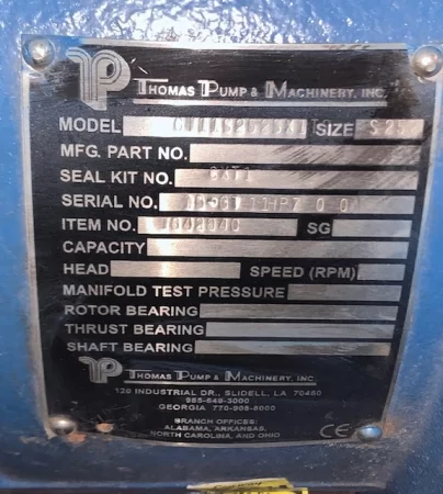 Thomas Pump Model CT11S252SX