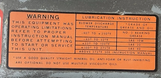 Gardner Denver Sutorbilt Blower GAGLDLA Catalog No. 7LL