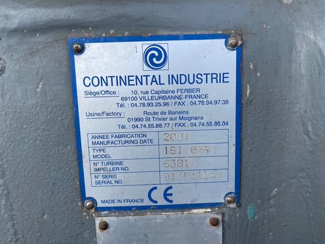 200hp Continental Blower Type 151 07RT