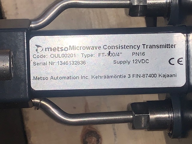4″ Valmet Metso Microwave Consistency Transmitter