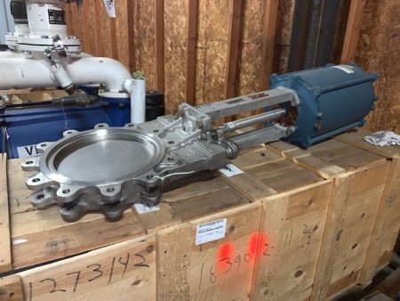 Dezurik 12″ 150# Knife Gate Valve Air Operated New Storeroom Spare