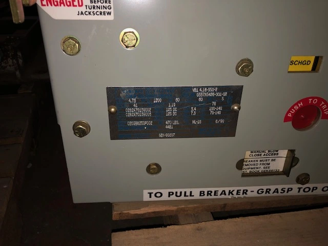 General Electric GE Power VAC Breaker, New Storeroom Spare