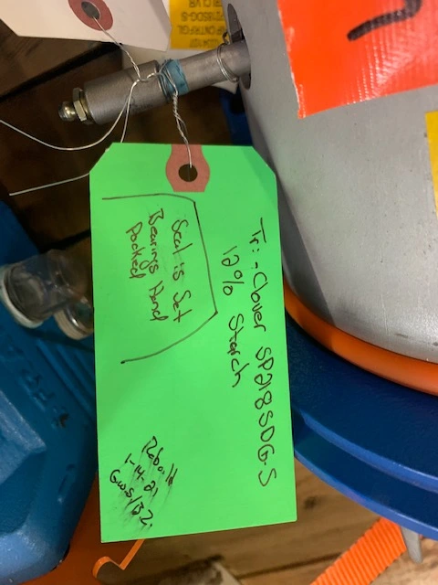 Back Pullout for Tri-Clover SP28SDGS Pump, New Storeroom Spare