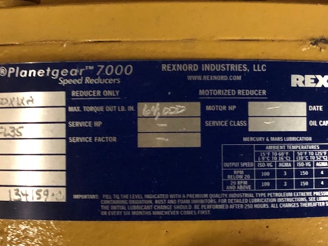 Rexnord Planet Gear 7000 size EARTH, New Storeroom Spare