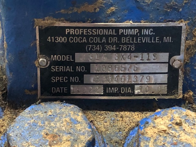 Goulds Pump 3316 size 3×4-11