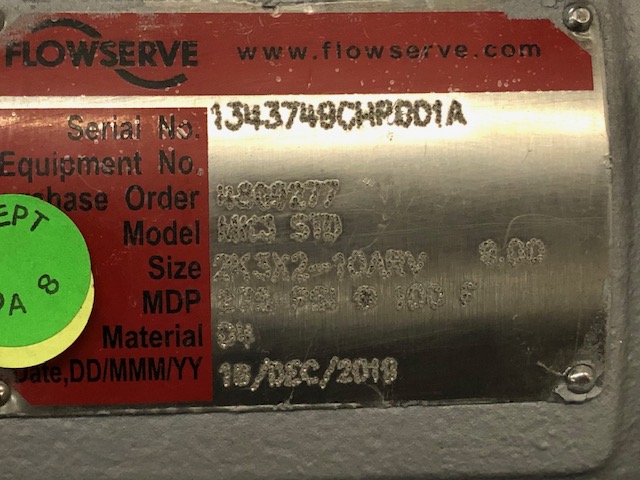 Durco Flowserve 2K3x2-10ARV D4 Material  New Storeroom Spare Stainless Steel Pump
