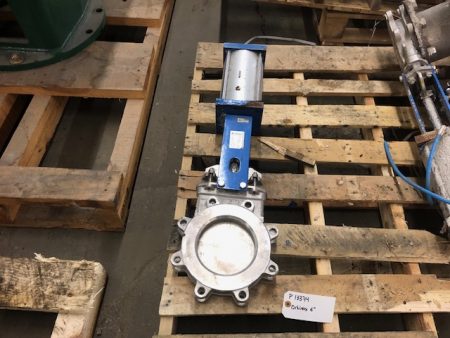 6″ 150# Orbinox Knife Gate Valve Air Operated New Storeroom Spare