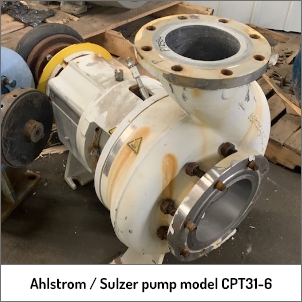 Ahlstrom Sulzer pump model CPT31-6